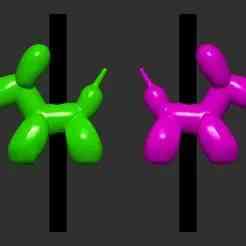 Ballon Dog Draw String  Beads