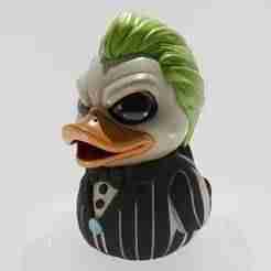 BATHTUB DUCK FIGURINE WITH BEETLEJUICE DESIGN