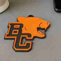 BC Lions keychain badge color printable and renderable