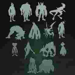 Ben 10 Classic Aliens Keychain complete collection  (14 aliens)