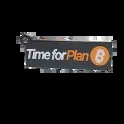 Bitcoin Keychain - Flat Block "Time for Plan B"