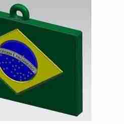 Brazilian flag keychain