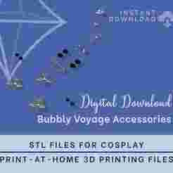 BUBBLY VOYAGE Accessory kit STL Files [Infinity Nikki] | 3D Print Files