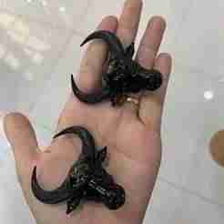 buffalo head fashion accessories buttons