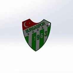 Bursaspor 1963 Logo Keychain – 3D Printable Fan Accessory