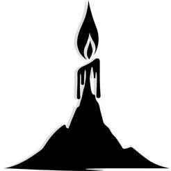 candle melting into a mountain 2 - 2D/3D Wall Art STL+SVG For CNC Router, Plasma, Waterjet, Laser & 3D Printer