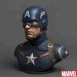 Captain America - Super Soldier with Helmet and Star Bust