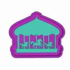 Carousel Tent STL File – Vintage Merry-Go-Round Mold Box for Resin, Clay, Jesmonite, Silicone Mold Making & 3D Printing