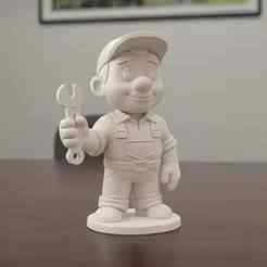Cartoon Mechanic 3D Printable 3D print model