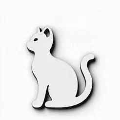 Cat Silhouette Keychain-Free for my Patreon followers