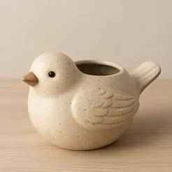 Ceramic Bird-Shaped Planter Pot – Minimalist Animal Flower Pot