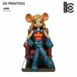 Chill Mouse Diva - The Relaxed Queen of the Chair