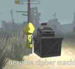 cipher machine identity v statue