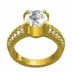 Classic Large Diamond Engagement Ring for Women