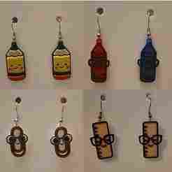Classroom Tools Earrings & Keychain | No AMS Needed | Back to School Teacher Gift 3D Print STL