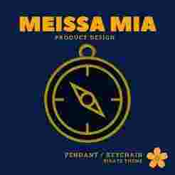 Compass Pendant & Keychain – 3D Print File for DIY Adventurers. 01. Pendant - Pirate Theme 01 - Style 01