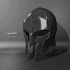 Cracked Spartan Warrior Mask STL