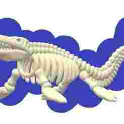 Crocodile Skeleton STL – Prehistoric Reptile 3D Model | Animal Anatomy & Fossil Art