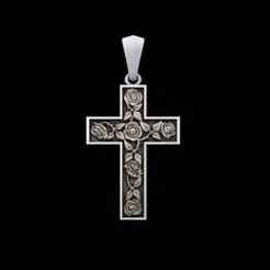 Cross with roses