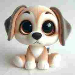 Cute Dog STL - 3D Print Dog - Dog Miniature Model - Dog Toy 3D - Dog Figurine STL