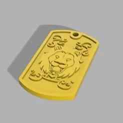 Dog Tag Leo Saint Seiya (Knights of the Zodiac) Leo
