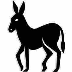 donkey standing sideways 1 - 2D/3D Wall Art STL+SVG For CNC Router, Plasma, Waterjet, Laser & 3D Printer