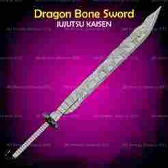 Dragon Bone Sword Cosplay Jujutsu Kaisen - STL File 3D print model