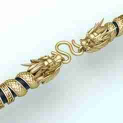 Dragon necklace - Dragon pendant - Wrap leather cord - N843