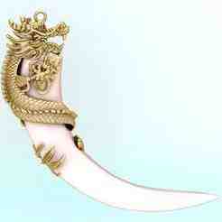 Dragon pendant - Feral pigs Fang -  Bears claw - Tiger nails - N1007