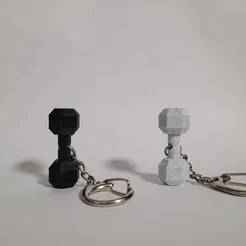 Dumbbell Keychain