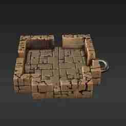 Dungeon Map Keychain Charm - Tabletop RPG Accessory - Fantasy Adventure Keyring