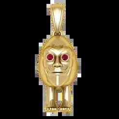 egg face gold pendant  3d printable model