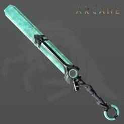 Ekko Swordbat Arcane Season 2 League of Legends weapon stl for cosplay