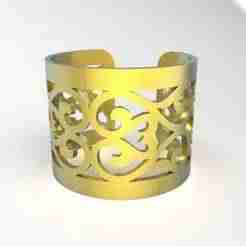 Elegant Ornamental Bangle – 3D Printable Designer Jewelry