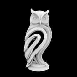 Elegant Owl Sculpture 3D Printable Model