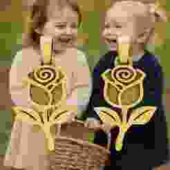 Elegant Rose Pendant | STL File for 3D Printing