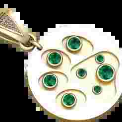 Emerald and Diamond Pendant