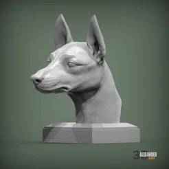 English Toy Terrier Bust