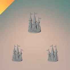 Fairy Tale Castle Miniature Model STL GLB for 3D Printing