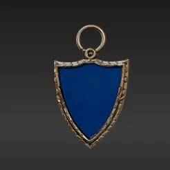 Fantasy Realm Wisdom Charm - Regal Eagle Crest Key Holder Design for Print