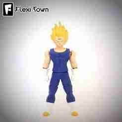 Flexi Majin Vegeta, Articulated fidget figure, 3mf included