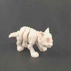 Flexi Skeleton Cat | Print-in-place | No Support