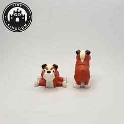 Flexi Tiny Bulldog, Articulated fidget figure, keychain version included, 3mf included