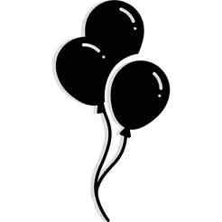 Floating balloons in space - 2D/3D Wall Art STL+SVG For CNC Router, Plasma, Waterjet, Laser & 3D Printer