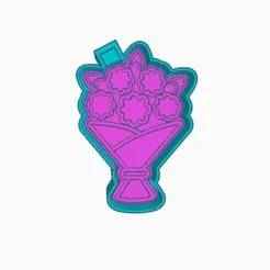 Flower Bouquet Silicone Mold STL File | Digital Download for 3D Printing | Spring Floral Tray Mold | Cute Resin DIY Gift