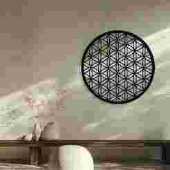 Flower of Life Sacred Geometry Wall Art Decor