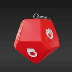 Functional RPG D20 Keyring Model - Compact 1.8cm Icosahedron for 3D Printing