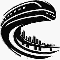 futuristic monorail curving into a spiral 1 - 2D/3D Wall Art STL+SVG For CNC Router, Plasma, Waterjet, Laser & 3D Printer