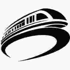 futuristic monorail curving into a spiral 3 - 2D/3D Wall Art STL+SVG For CNC Router, Plasma, Waterjet, Laser & 3D Printer