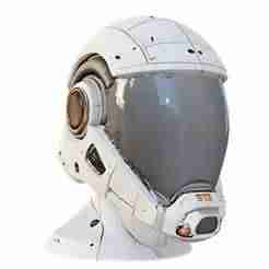 Futuristic Space Helmet
